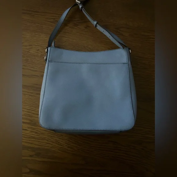 NWT Michael Kors Jet Set Travel Large Messenger Denim Blue - Picture 8 of 12